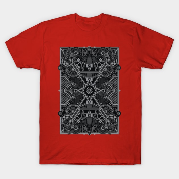 Mechanical Design Pattern Science Advance Clug Gears Geometric T-Shirt by ActivLife